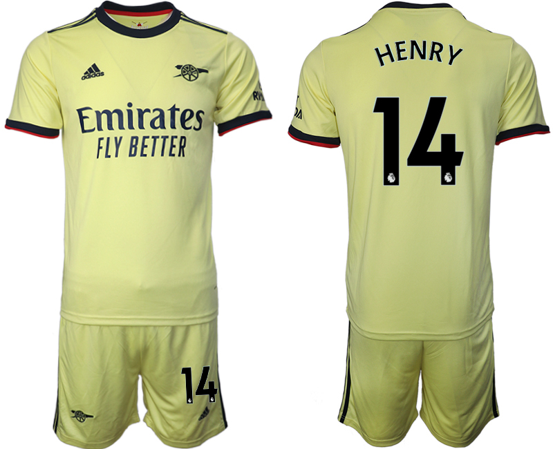 Men 2021-2022 Club Arsenal away yellow #14 Soccer Jersey
